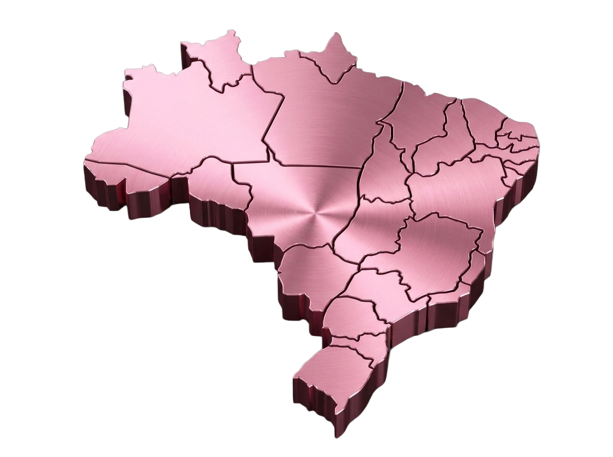 Mapa do Brasil Regiões Atendidas Dona Filó